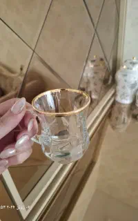 استکان لبه طلایی در حد نو