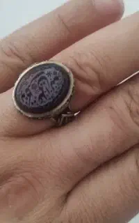 انگشترعقیق یمنی صفوی کهنه آیه قرانی