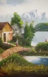 تابلو نقاشی منظره کار دست
