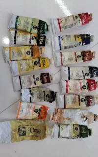 لوازم نقاشی رنگ روغن اکرولیک قلمو کاردک