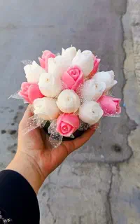 باکس گل شمع جاودان دسته گل هدیه کادو کیک شمعی تولد