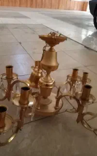 لوستر رنگ ثابت طلایی جنس خوب