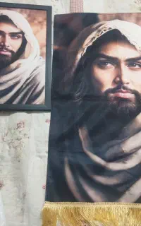 کتیبه تمثال و قاب تمثال امام حسین(ع)