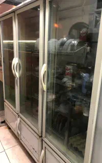 یخچال صنعتی ۳ درب بالا ۳ درب پایینومیز استیل صنعتی