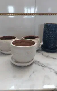 ۴ عدد گلدان سفالی