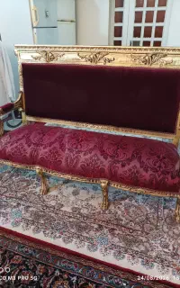 مبل8نفره استیل چوب گردو