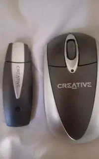 موس بی سیم Creative اصل +دانگل USB + کیف اصلی چرمی
