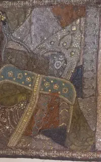 رومیزی کارشده چهل تیکه
