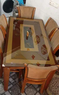 میز ناهارخوری چوبی 6 نفره