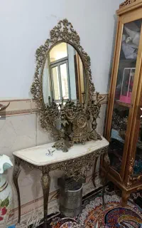 اینه و شمعدان برنز