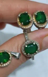 نیم ست نقره  فروشی یا معاوضه با پرنده عروس هلندی