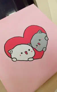 نقاشی زیبا روی بوم