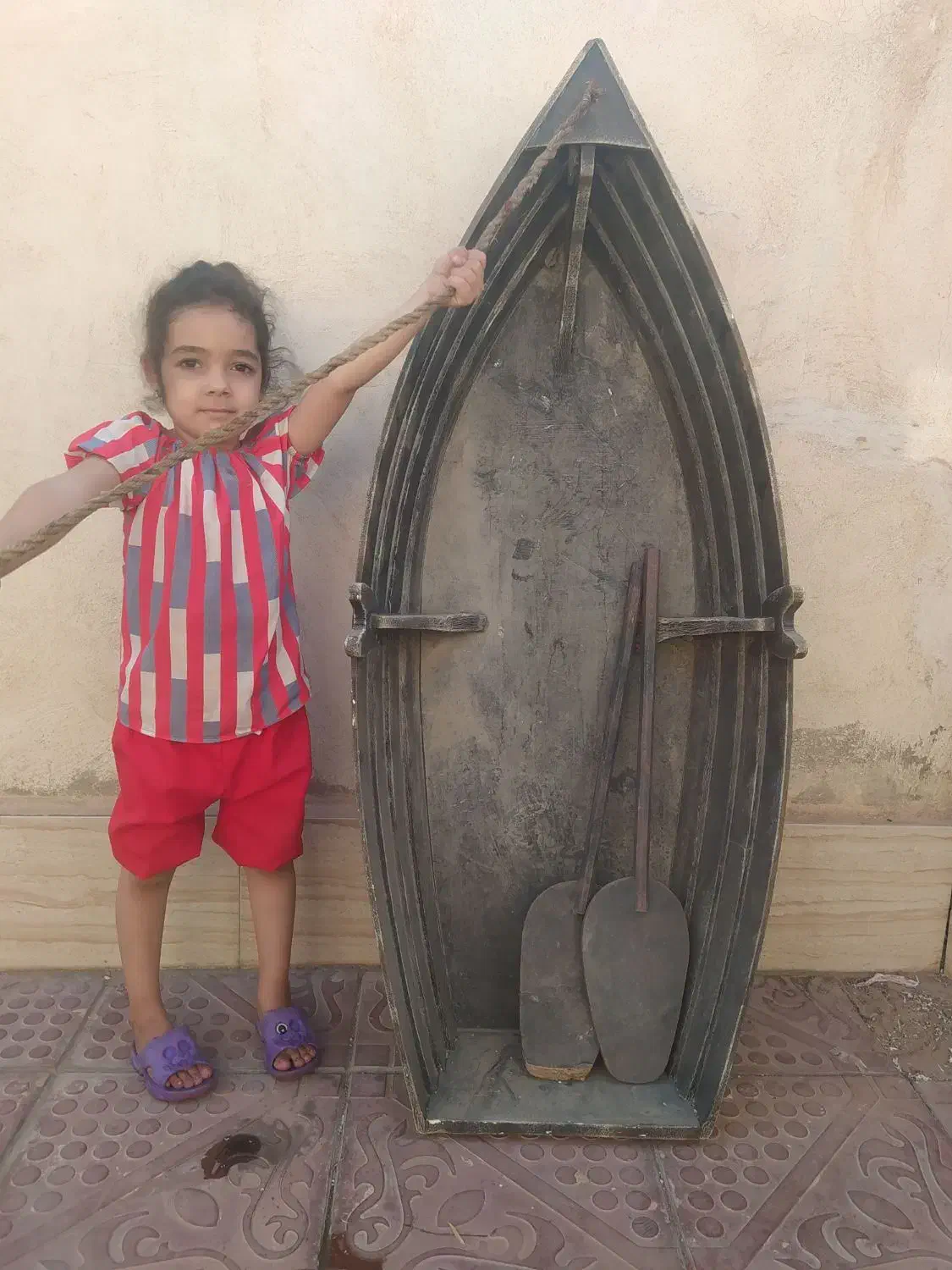 قایق چوبی|مجسمه، تندیس، ماکت|مشهد, مشکینی (شهرک غرب)|دیوار