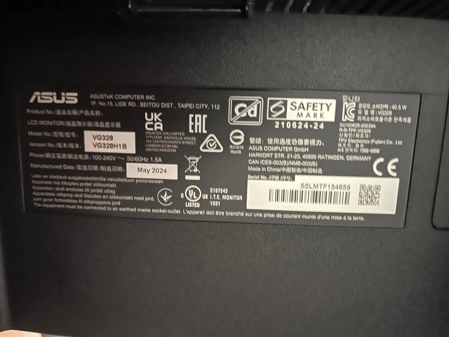 Asus manitor vg3280|قطعات و لوازم جانبی رایانه|تهران, تهرانپارس غربی|دیوار
