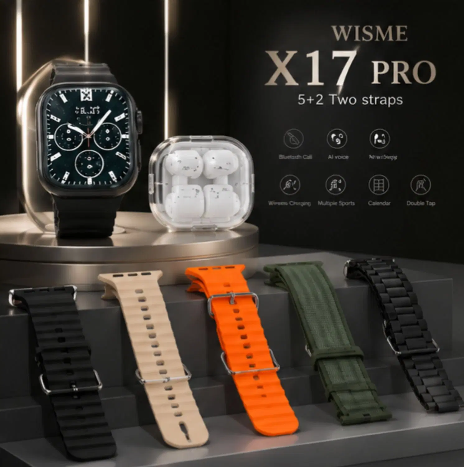 ساعت هوشمند wisme x17 پنج بند ایرپاد شیشه ای|ساعت|مشهد, سرافرازان|دیوار