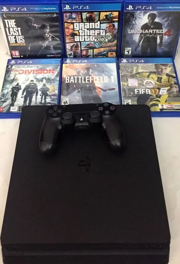 Ps4 slim 1tb + 6 Disc Bazi|کنسول، بازی ویدئویی و آنلاین|کرج, جهانشهر|دیوار