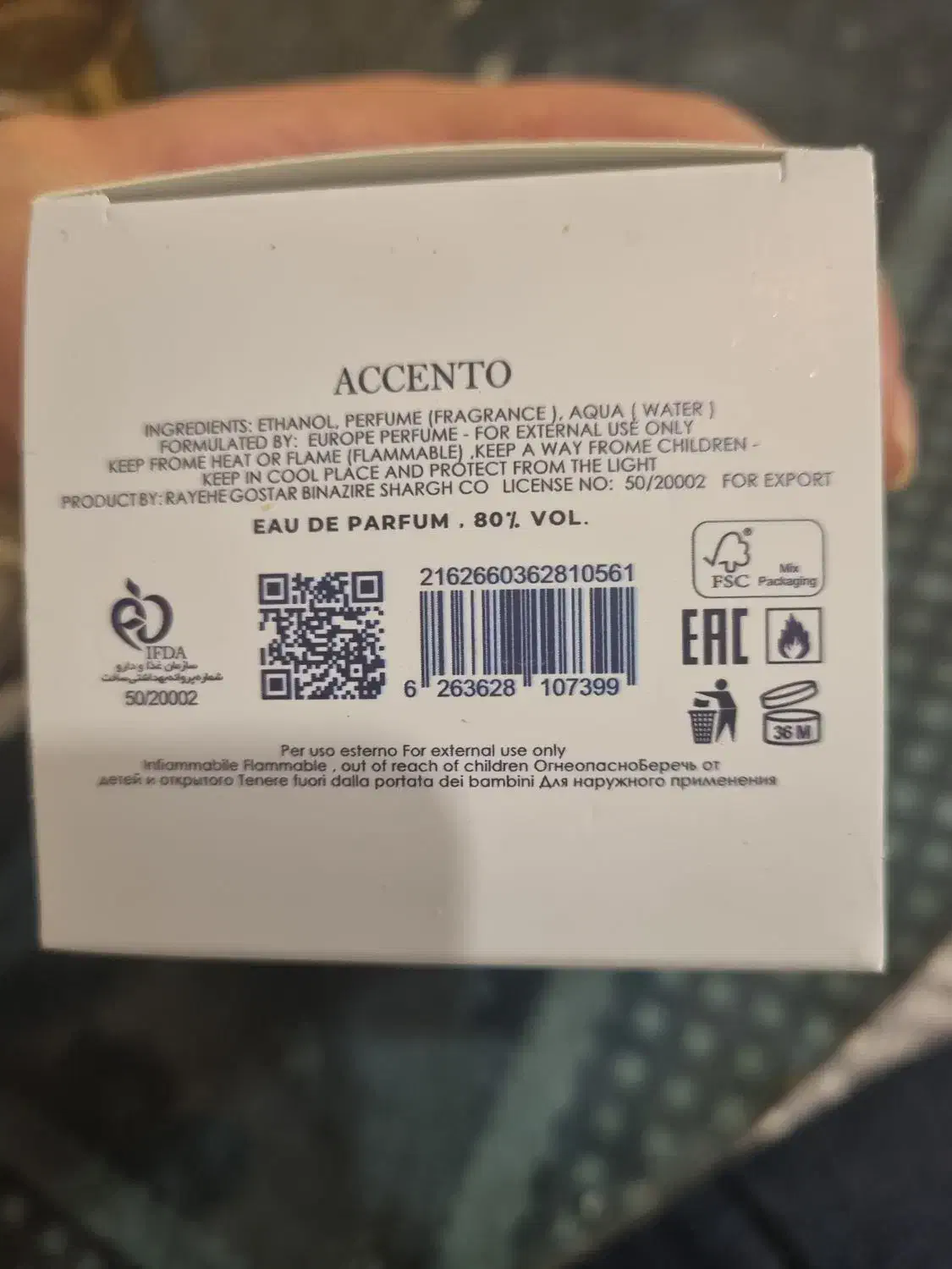 ادکلن accent|آرایشی، بهداشتی، درمانی|تهران, تهرانپارس غربی|دیوار