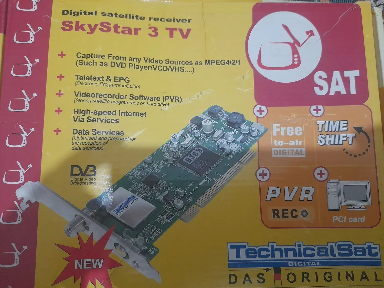 DVB sky star 3 tv|قطعات و لوازم جانبی رایانه|شیراز, میانرود|دیوار