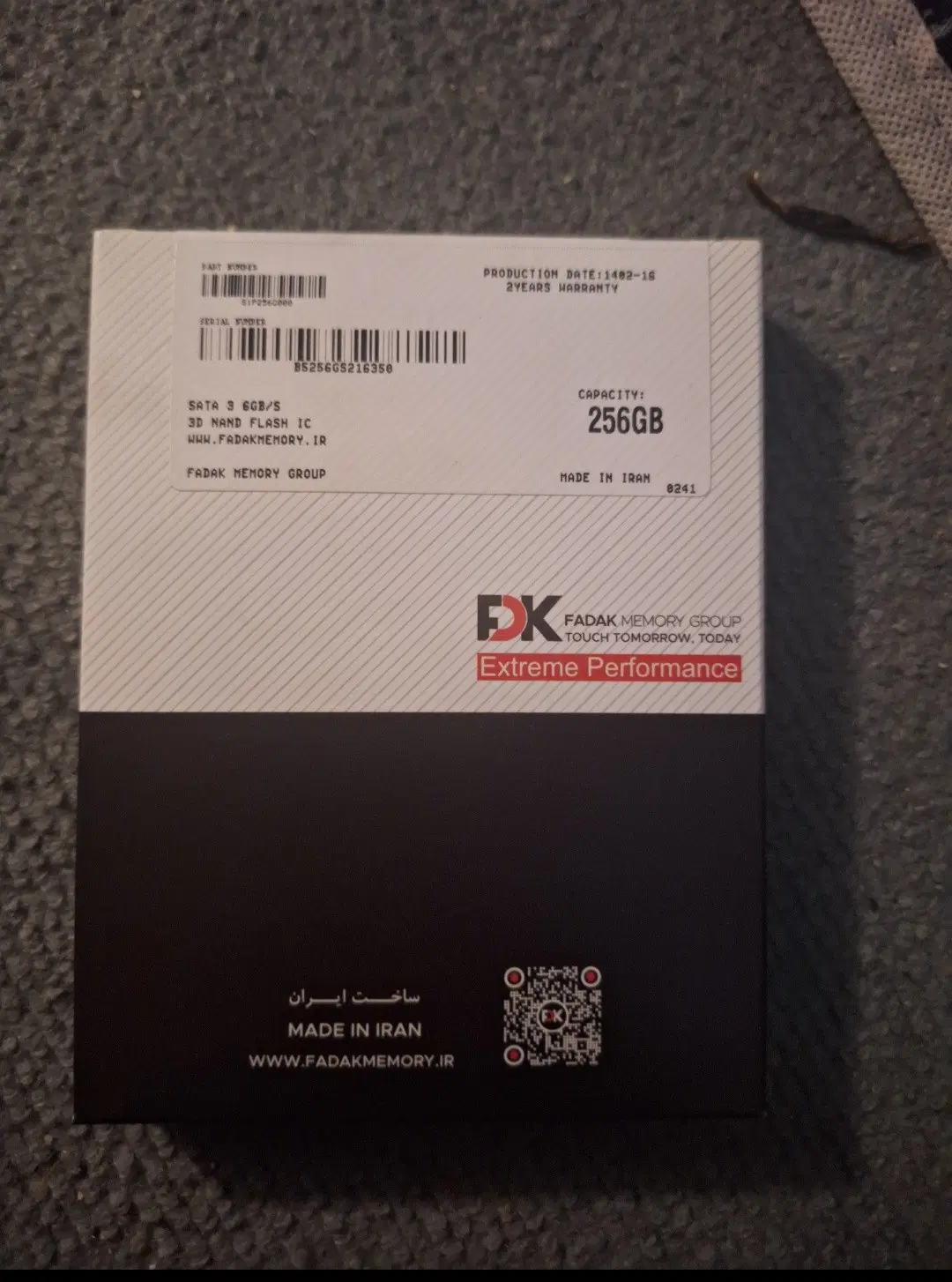 حافظه ssd 256 FDK|قطعات و لوازم جانبی رایانه|تهران, تختی|دیوار