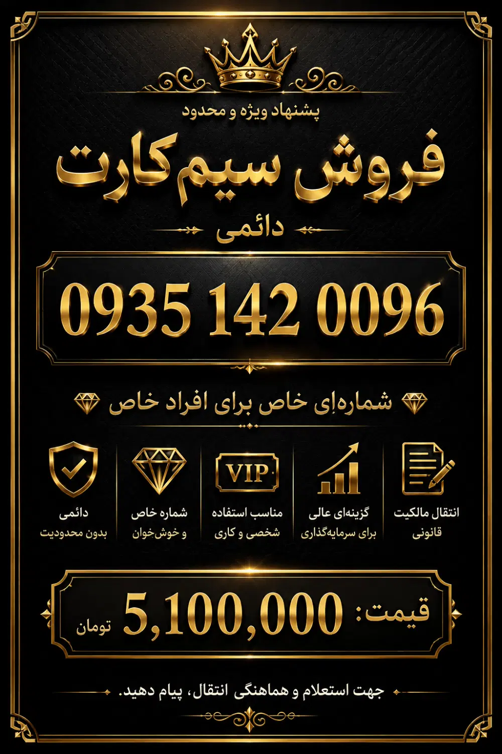 ۰۹۳۵۱۴۲۰۰۹۶|سیم‌کارت|کرمان, |دیوار