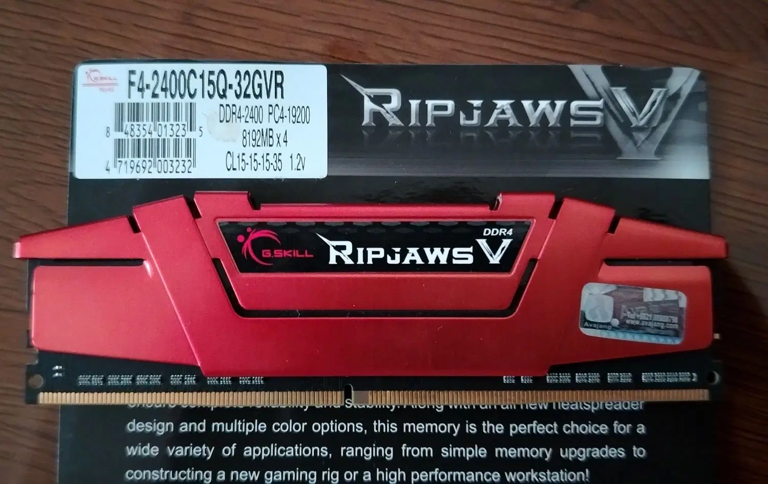 ram 8 gb 2400 Ripjaws|قطعات و لوازم جانبی رایانه|تهران, شهرک هما|دیوار