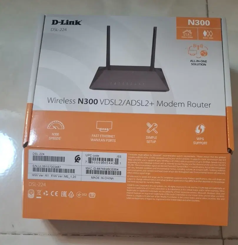 wirelessN300VDSL2/ADSL2+ModemRouter|مودم و تجهیزات شبکه|شیراز, هفت تنان|دیوار