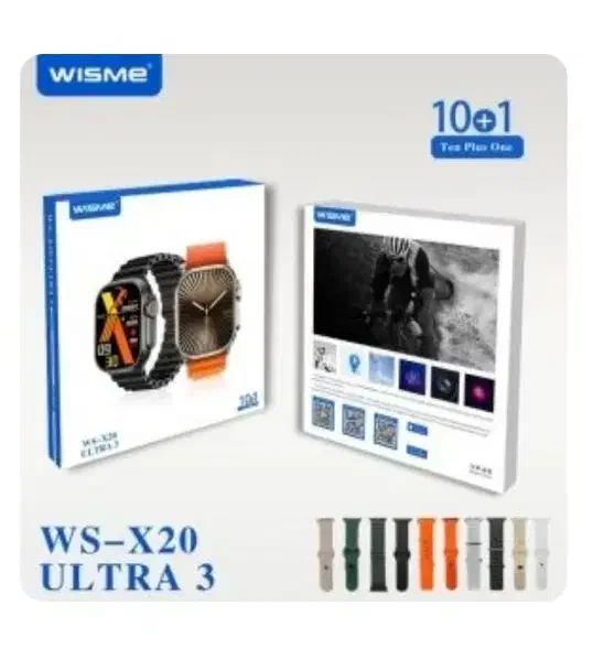 ساعت هوشمند ویسمی مدل WS-X20 Ultra 3با ۱۰بند متنوع|لوازم جانبی موبایل و تبلت|قم, نیروگاه|دیوار