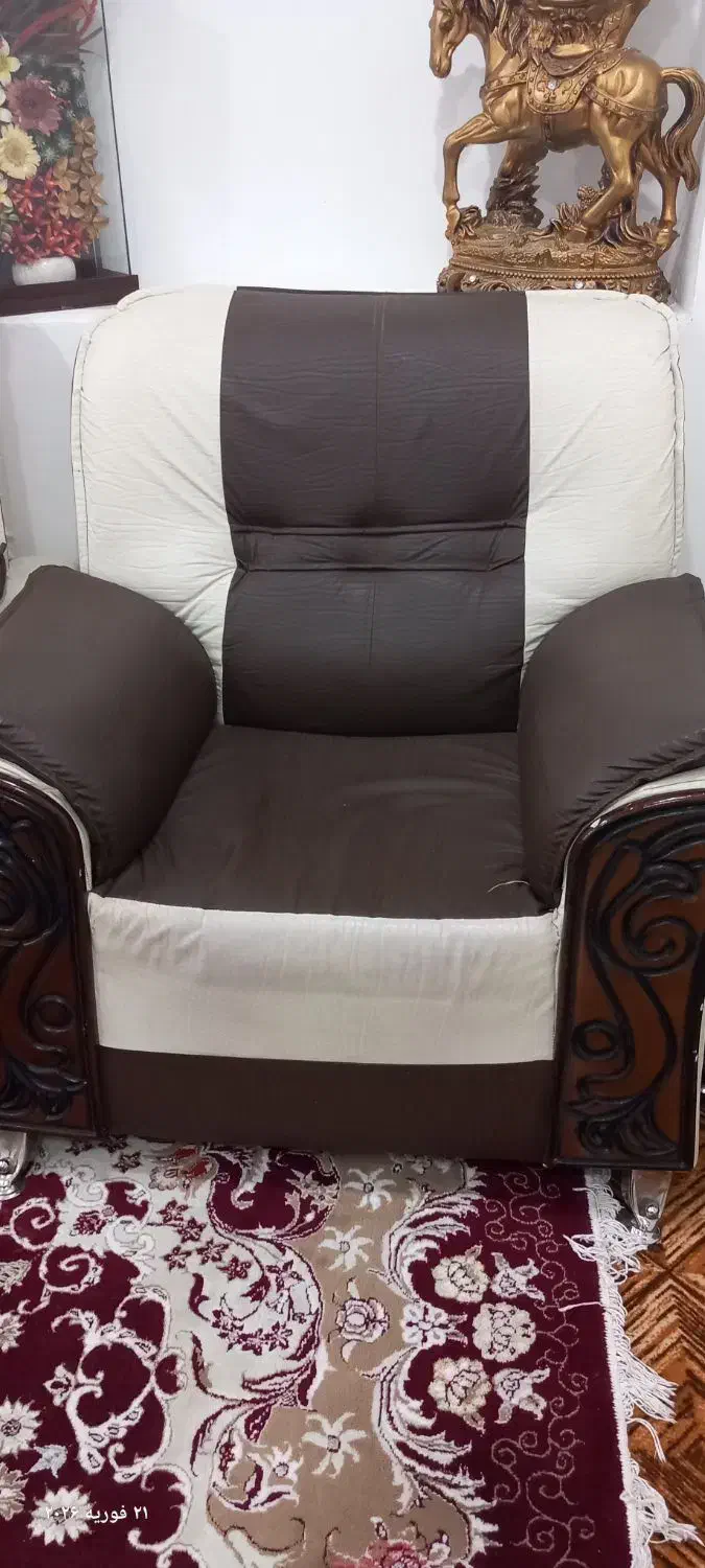 مبل چرم|مبلمان خانگی و میز عسلی|دزفول, |دیوار