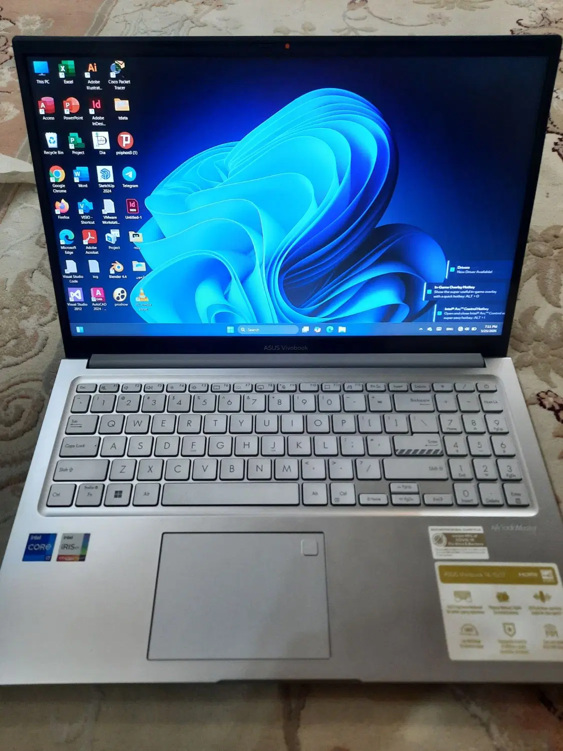 laptop asus vivobook|رایانه همراه|اصفهان, وحید|دیوار