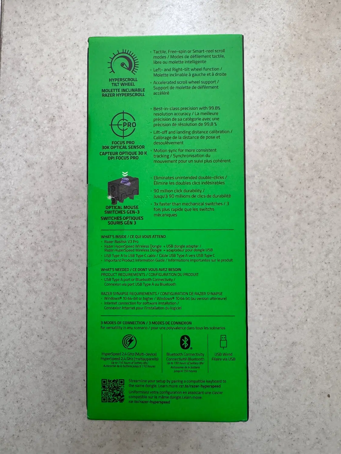 Razer basilisk v3 pro black|قطعات و لوازم جانبی رایانه|شیراز, پارک آزادی|دیوار