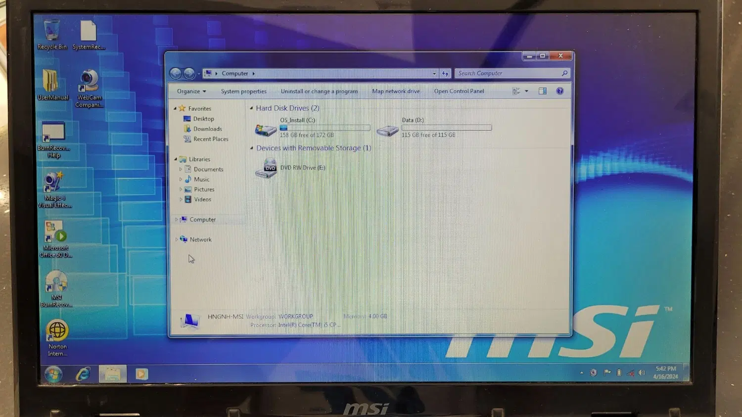 لپ تاپ MSI A6200|رایانه همراه|تهران, امانیه|دیوار