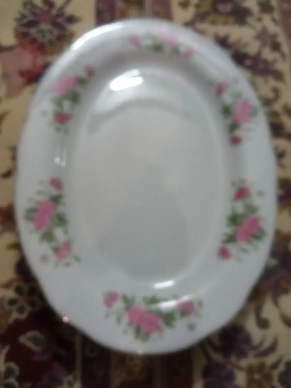 بشقاب قدیمی گل سرخ|ظروف سرو و پذیرایی|محمدشهر, محمدشهر|دیوار