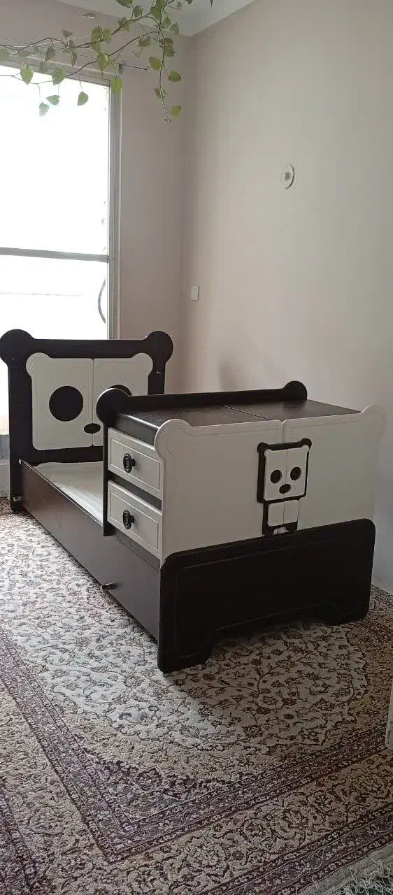 تخت و کمد طرح پاندا|تخت و سرویس خواب|گرگان, |دیوار