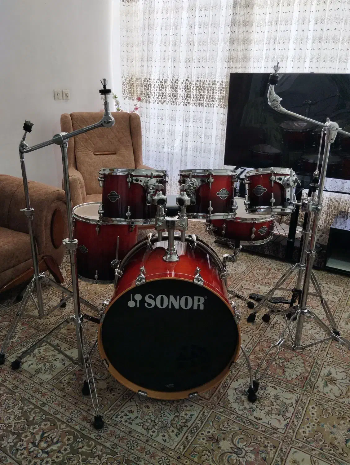 درامز sonor essential force|درام و پرکاشن|اصفهان, کشاورزی|دیوار