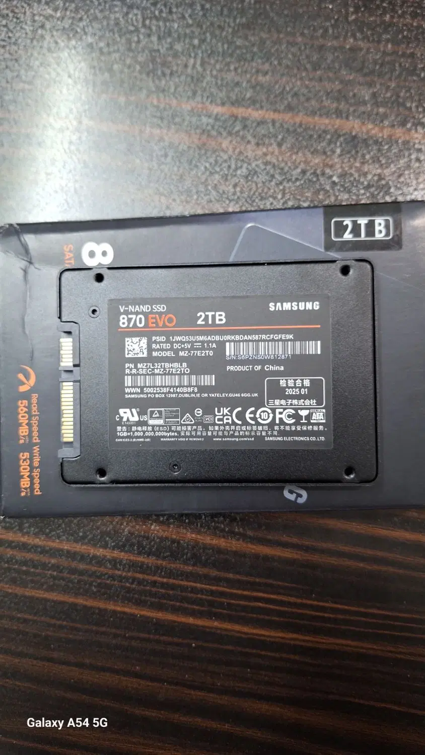 ssd Samsung evo870 2tb|قطعات و لوازم جانبی رایانه|فردوس (خراسان), |دیوار