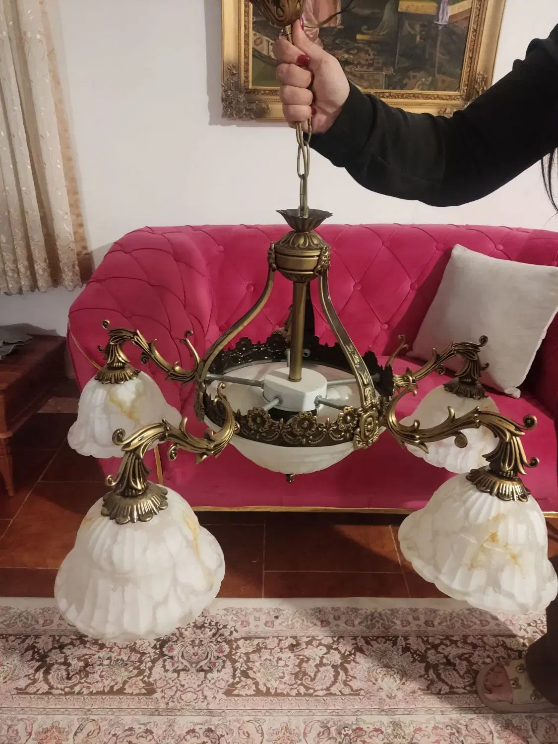 لوستر|لوستر و چراغ آویز|بومهن, |دیوار
