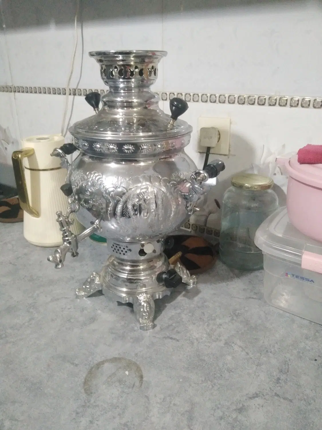 سماور|سماور، چای‌ساز، قهوه‌ساز|قم, نیروگاه|دیوار