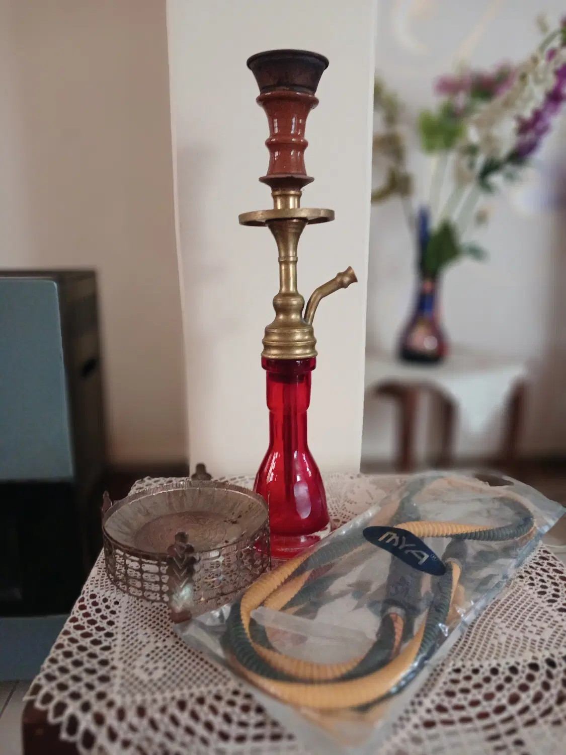 قلیان چوبی و برنجی|صنایع دستی و سایر لوازم تزئینی|فردیس, خیام شرقی|دیوار