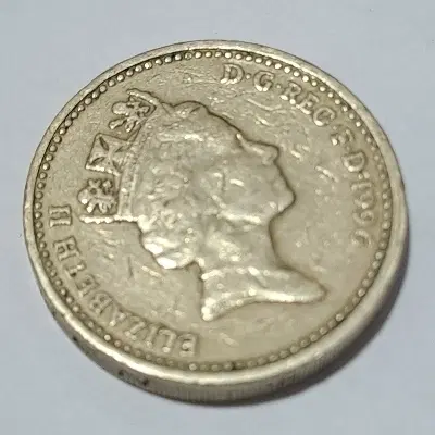 ONE POUND 1996|کلکسیون سکه، تمبر، اسکناس|رودهن, |دیوار