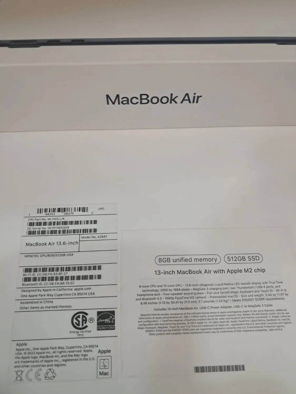 مک بوک Air M2|رایانه همراه|زرند, |دیوار
