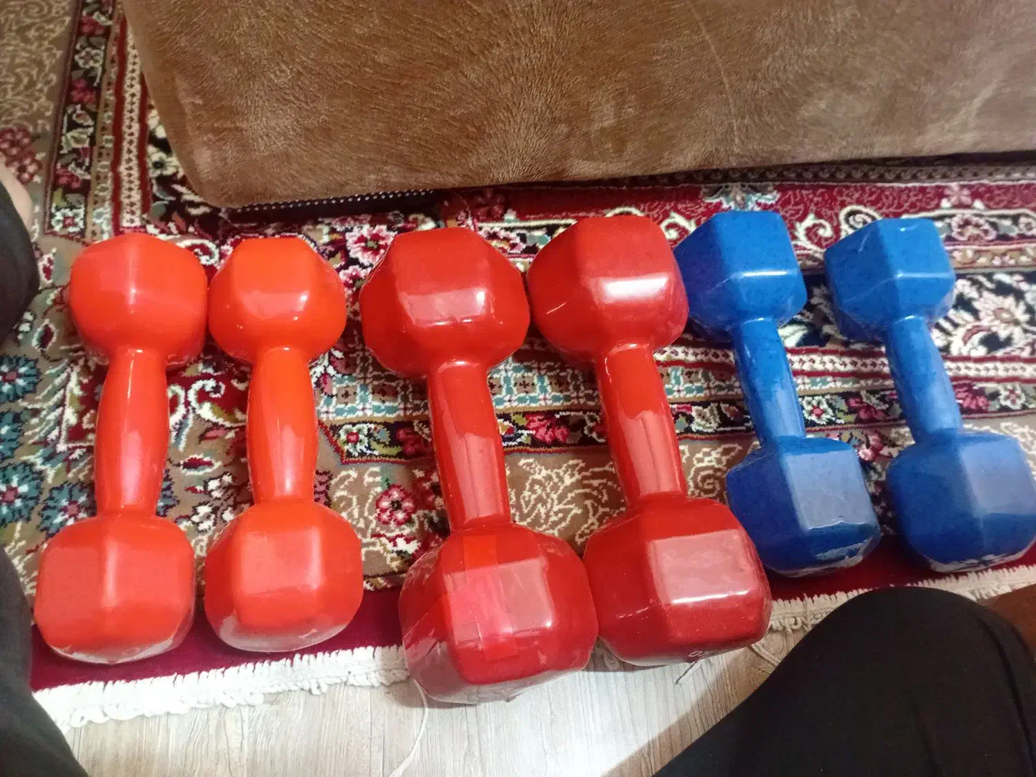 ۵ جفت دمبل ها|تجهیزات ورزشی|رشت, معلم|دیوار