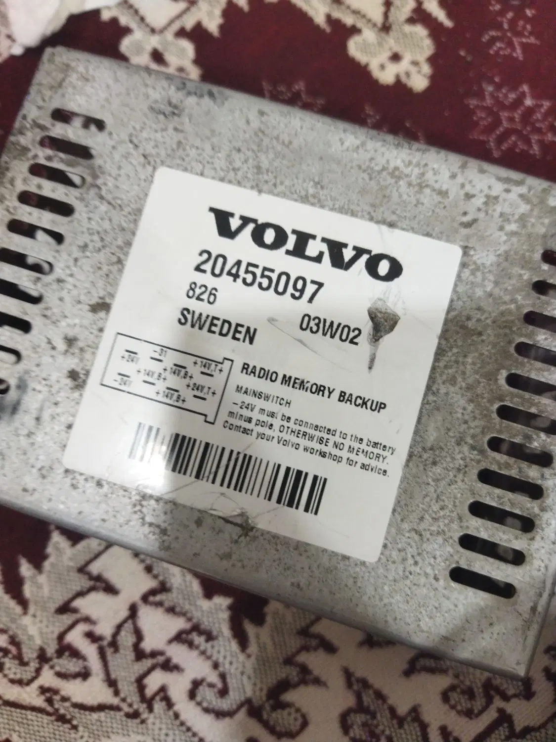 Volvo 2 Radi Memory Backup|قطعات یدکی و لوازم جانبی|اردبیل, |دیوار