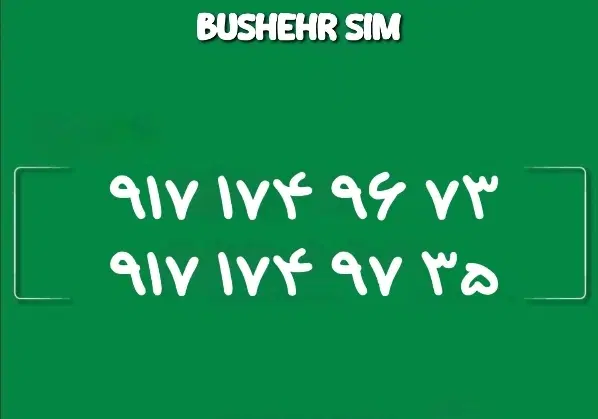 917.174.96.73|سیم‌کارت|بوشهر, |دیوار