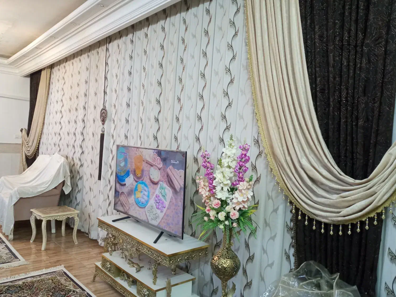 پرده حریر|پرده، رانر، رومیزی|قم, هفت تیر|دیوار