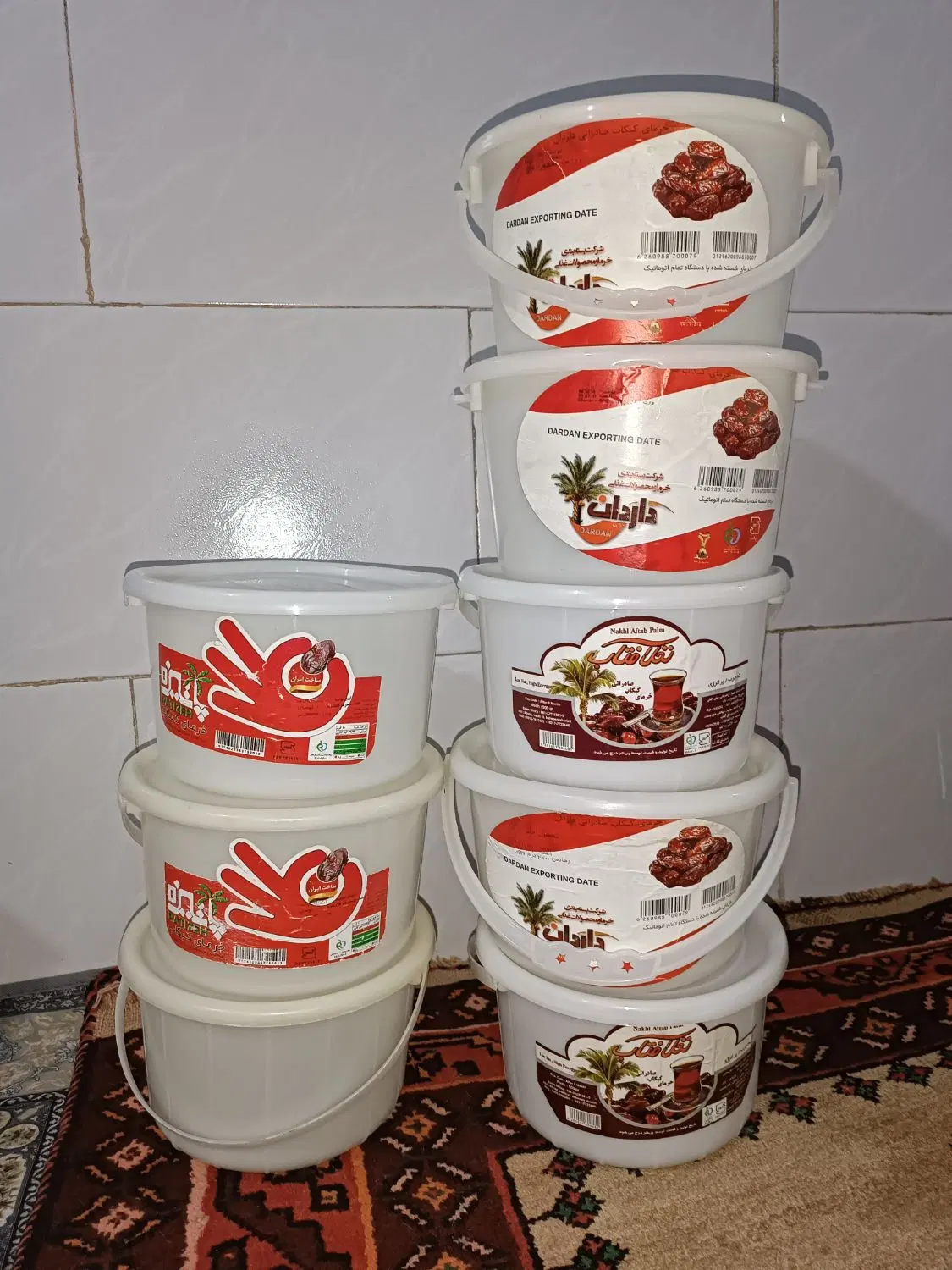 سطل|ظروف نگهدارنده، پلاستیکی، یک‌بارمصرف|برازجان, |دیوار
