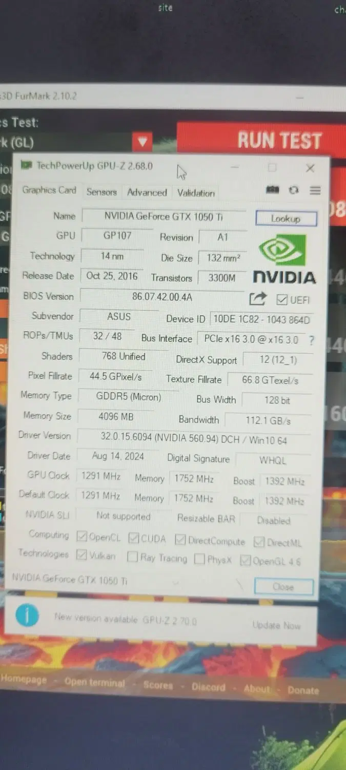 ASUS ROG STRIX GTX 1050 TI 4GB|قطعات و لوازم جانبی رایانه|دهلران, |دیوار