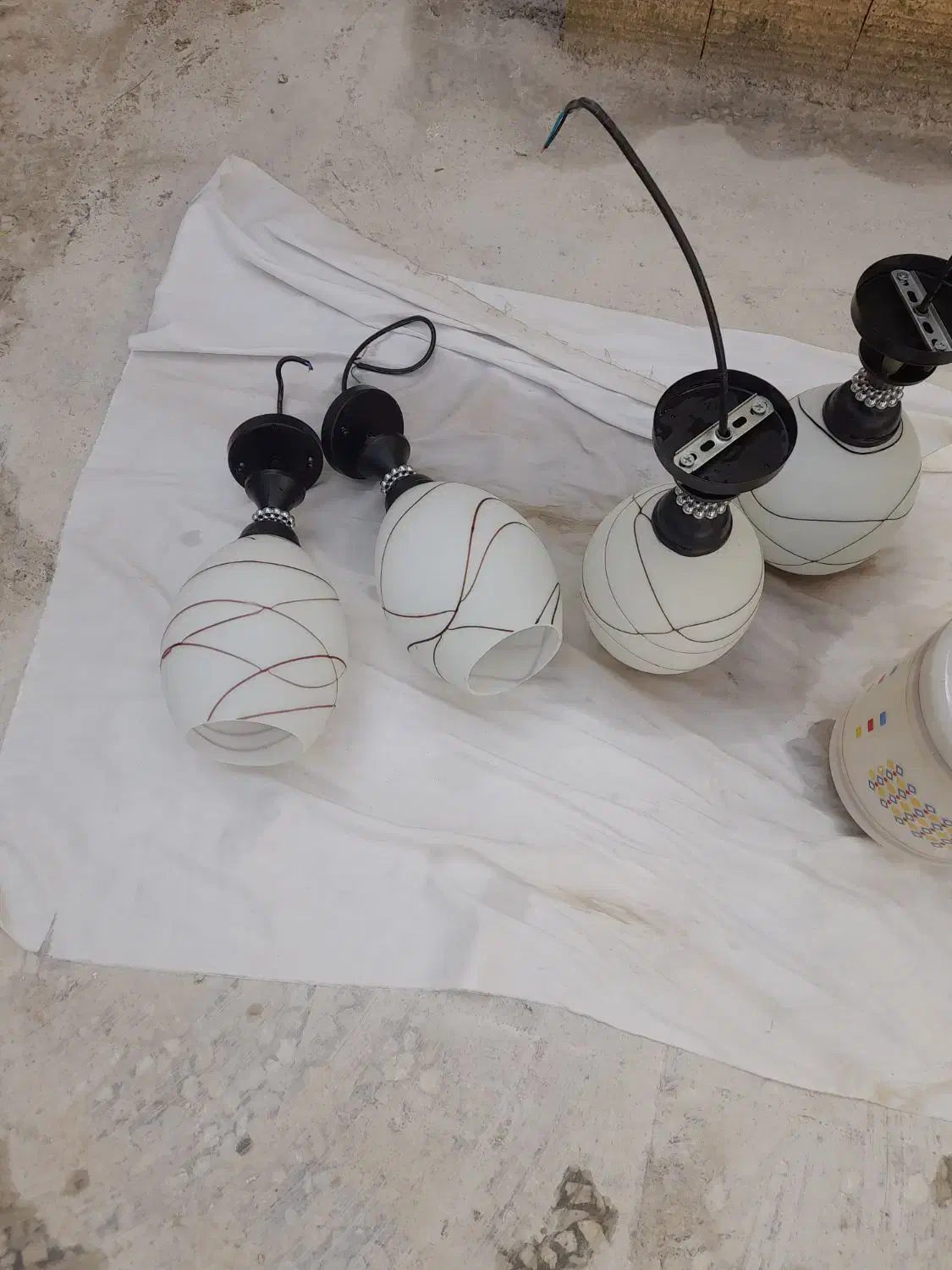 ۵ شاخه لوستر آویز|لوستر و چراغ آویز|شیراز, لشکری‎|دیوار