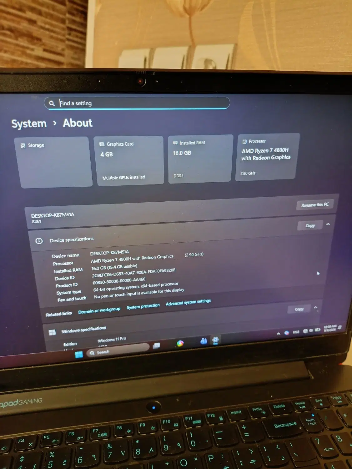 laptop Lenovo ideapad gaming 3|رایانه همراه|قم, نخودی|دیوار