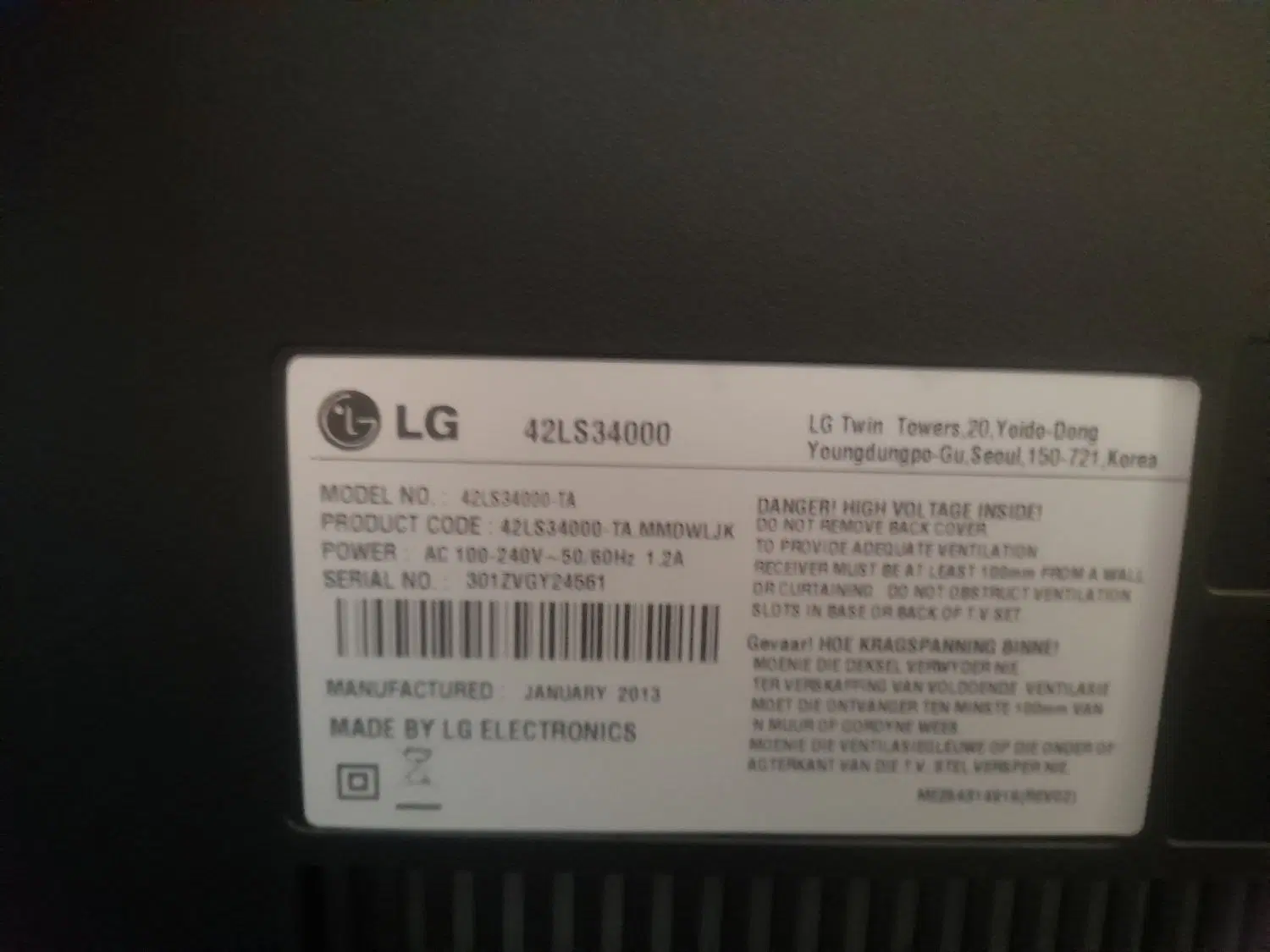 LG 42 INCH|تلویزیون و پروژکتور|تنکابن, |دیوار