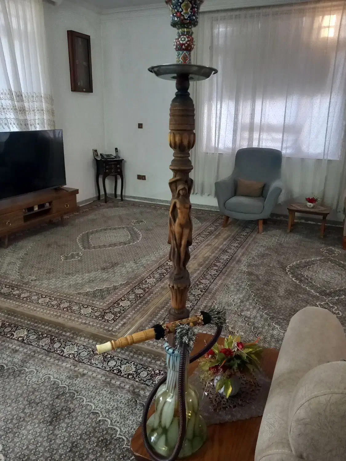 قلیان|صنایع دستی و سایر لوازم تزئینی|مشهد, میان ولایت|دیوار